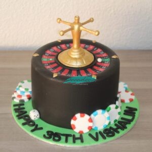Roulette casino cake