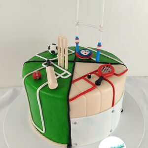 Multi sport themed cake
