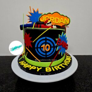 Laser Tag themed cake!