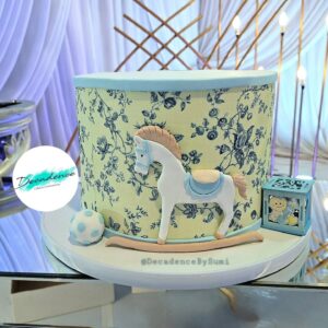 Bonjour Bebe Baby Shower themed cake!