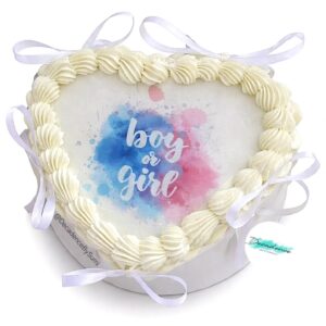 Gender Reveal burn cake