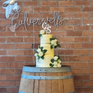 Rustic Semi Naked Wedding Cake