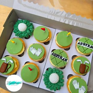 Golf themed cupcakes
