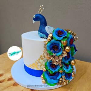 Peacock themed Cake